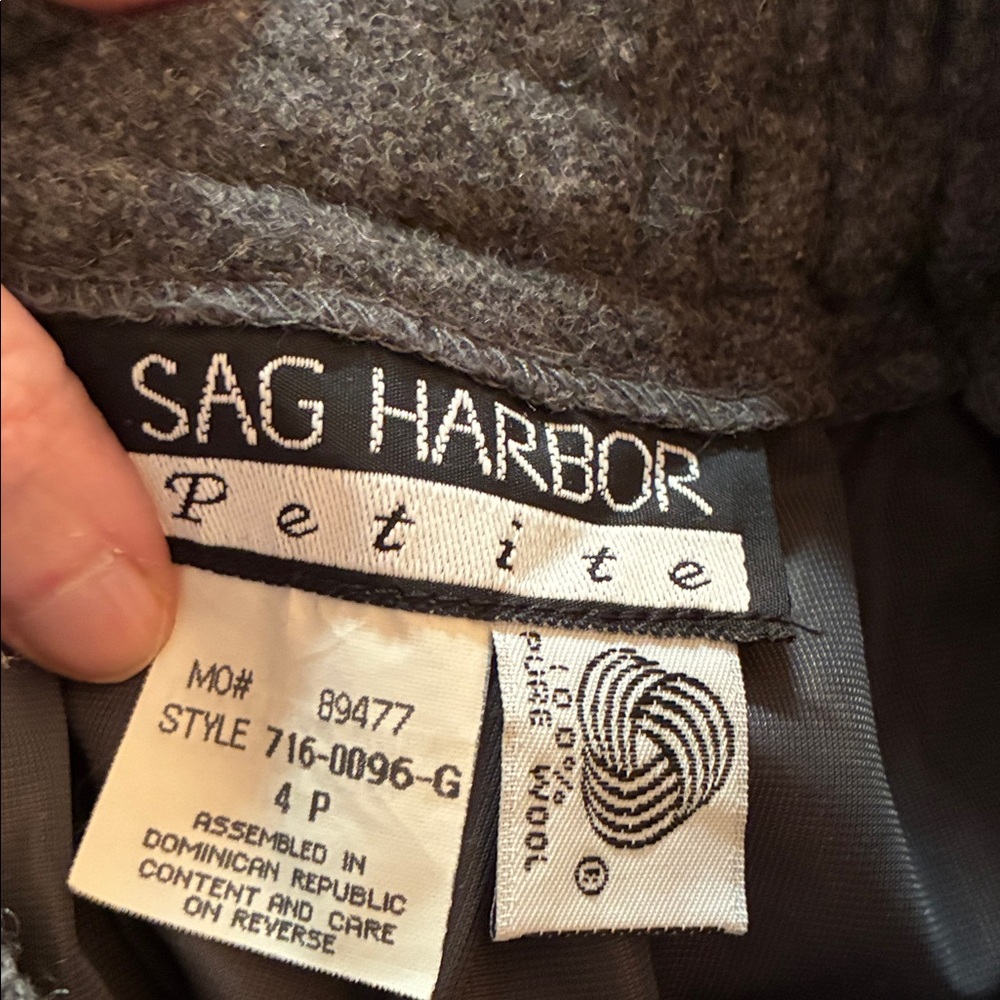 Vintage 🥳HP🥳Sag Harbor Petite Gray Skirt - Picture 7 of 8